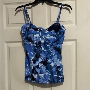 Croft & Barrow Blue Tankini Top Size 12